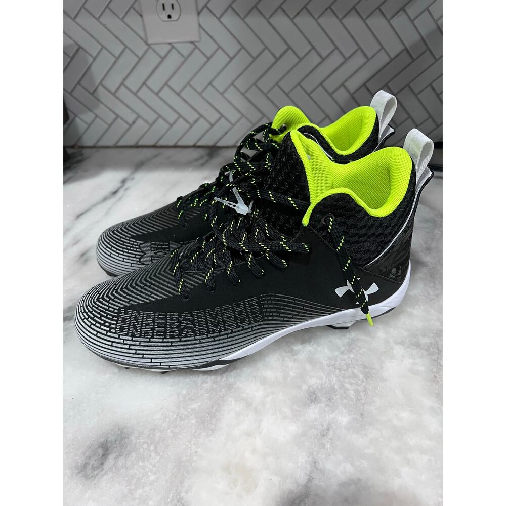 Under Armour Spotlight Franchise RM 2.0 Football Cleats Black Neon Men’s Size 11